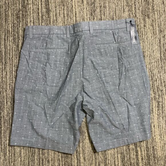 New Roundtree & Yorke Casuals Men's Shorts 42 Blue Flat Front Pattern 9” Inseam - Picture 7 of 7